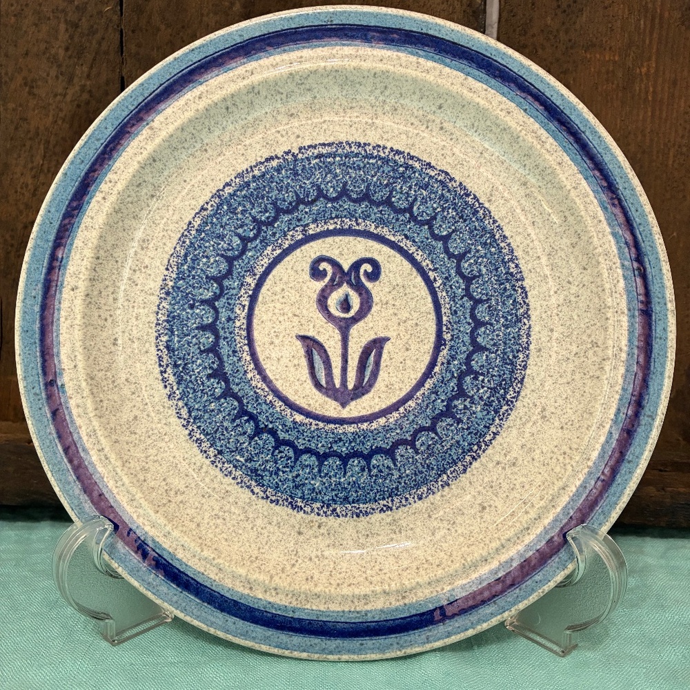 Royal China Vintage OmegaStone Blue flower plate